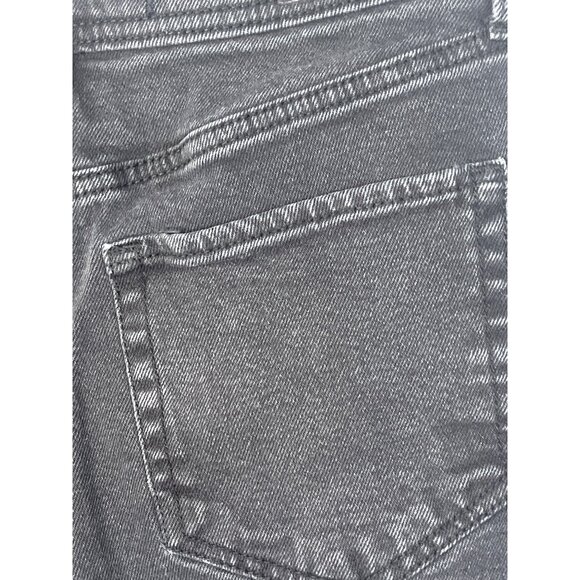 Hollister 26 Black Ripped High Rise Curvy Jean Shorts Raw Hem Distressed - Picture 12 of 14